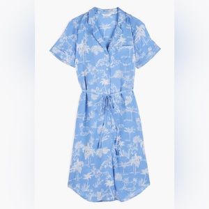 Lucky Brand Button Down Tropical T-Shirt Dress